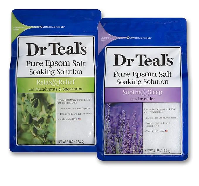 Official Dr Teal’s Epsom Salt Bath Soaking Solution Eucalyptus and Lavender 3lb Bags Soft