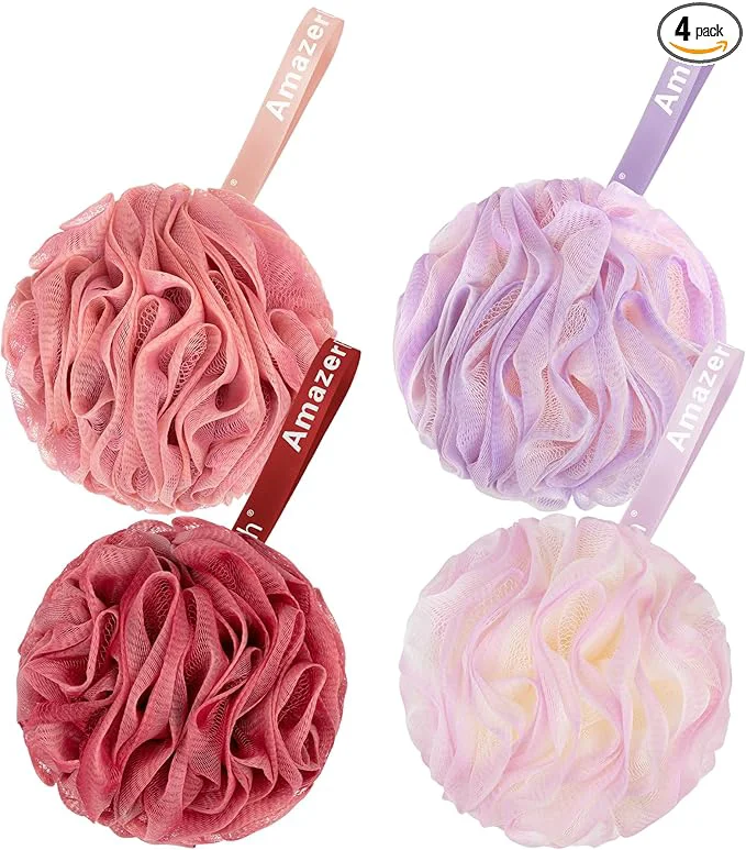 Durable AmazerBath Loofah Sponge 75g Piece Exfoliating Bath Sponge Body Scrubber Genuine