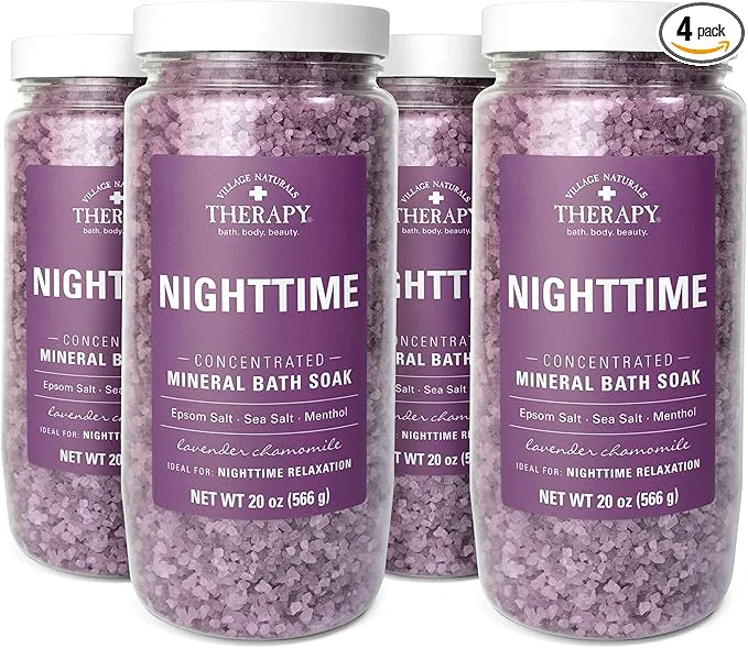 Outstanding Village Naturals Therapy Nighttime Concentrated Mineral Bath Soak 20 oz Efficient