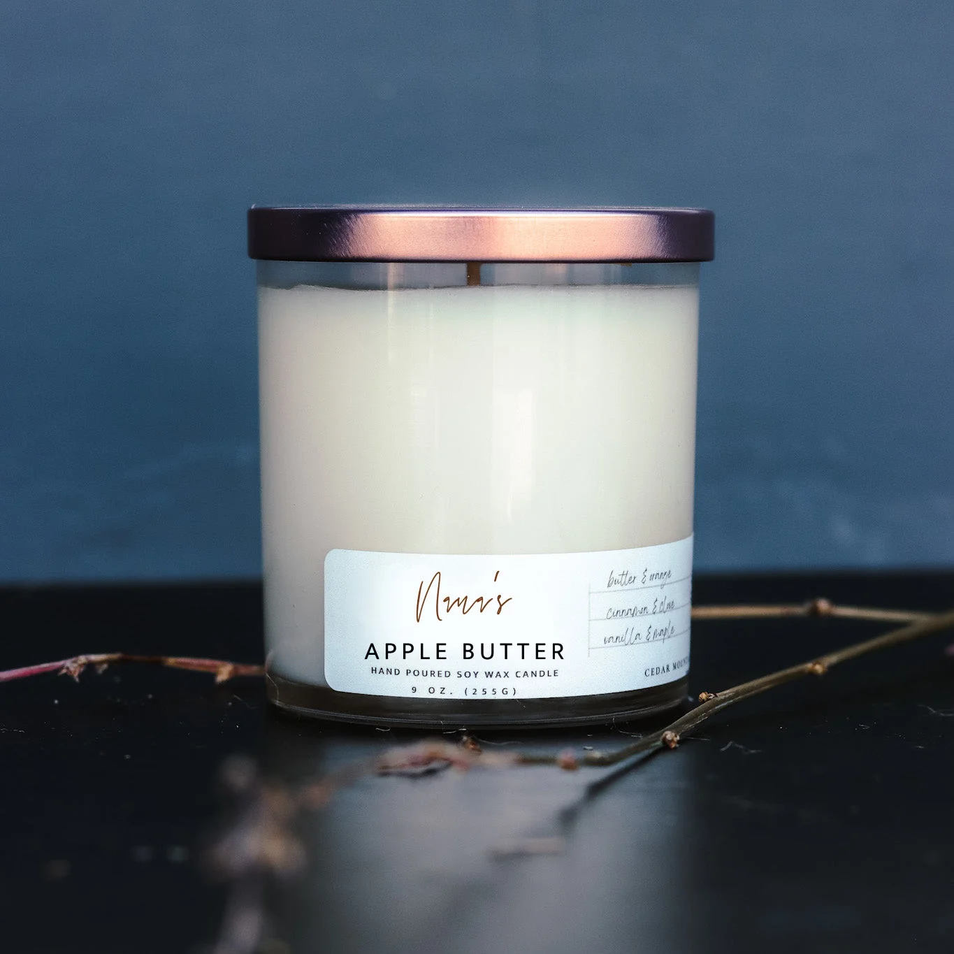Artisan Nana 39 s Apple Butter – 9 oz Whiskey Glass Candle Effective