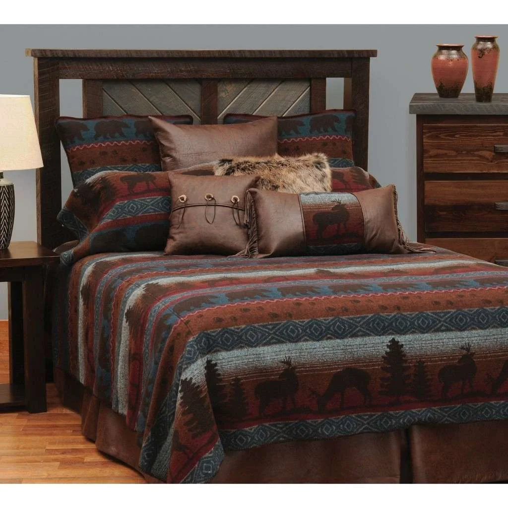 Detailed Deer Meadow Bedspread Set Flexible
