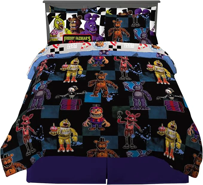 Original Franco Kids Bedding Super Soft Comforter and Sheet Set with Sham 7 Piece Full Size Five Nights At Freddy 39 s Stylish