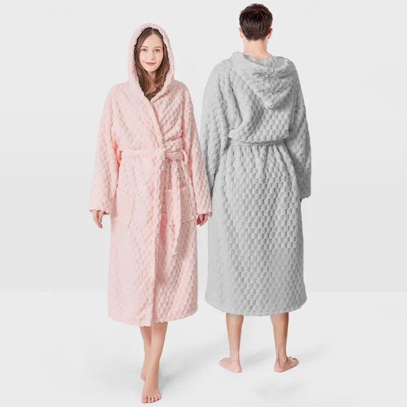 Innovative Ownkot Soild Color Unisex Absorbent Hooded Robe Reliable