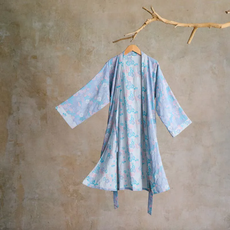 Artisan Ownkoti Charming Floral Cotton Gauze Kimono Robe Exceptional