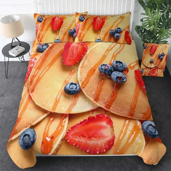 Premium Pancakes Duvet Cover Natural