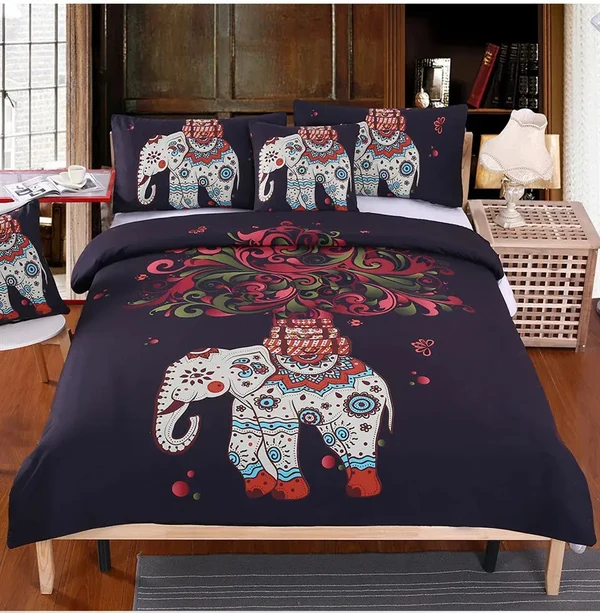 Relaxed Bohemian Mandala Elephant Duvet Cover Elite