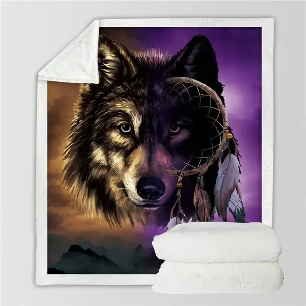 High-Grade Wolf Throw Blanket Reliable