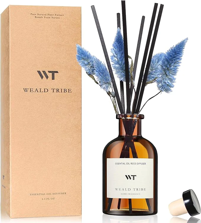 High-Grade WEALD TRIBE Reed Diffuser Set for Bathroom Air Fresheners Oil Diffuser Sticks Casual