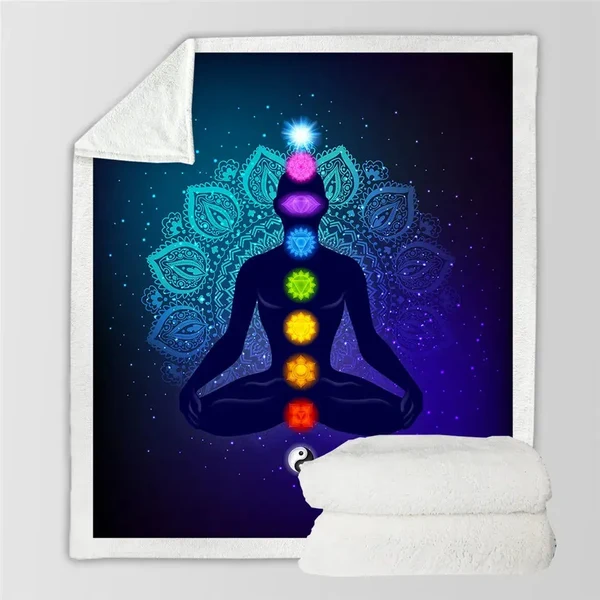 Top-Quality Chakra Throw Blanket Fashionable
