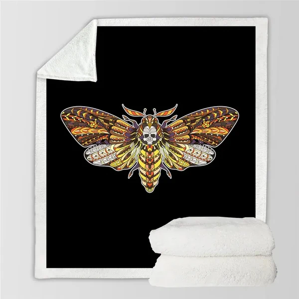 Comfortable Moth Throw Blanket Versatile