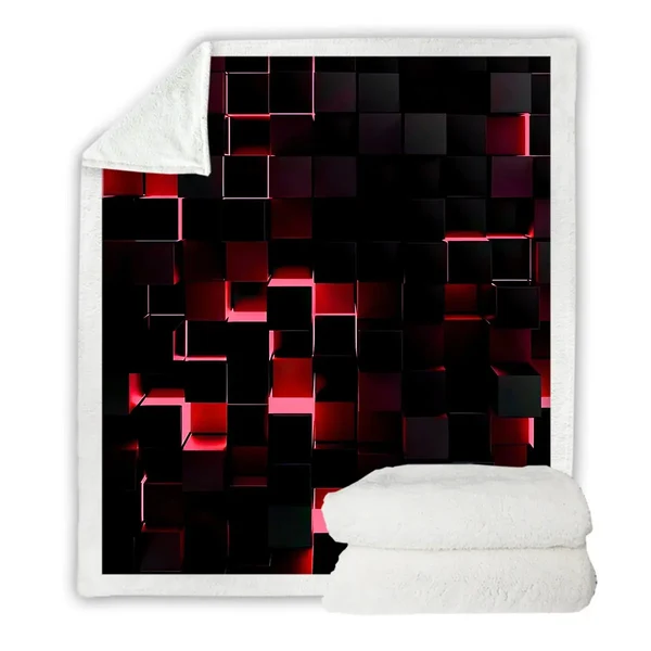 Modern Geometric Throw Blanket Breathable