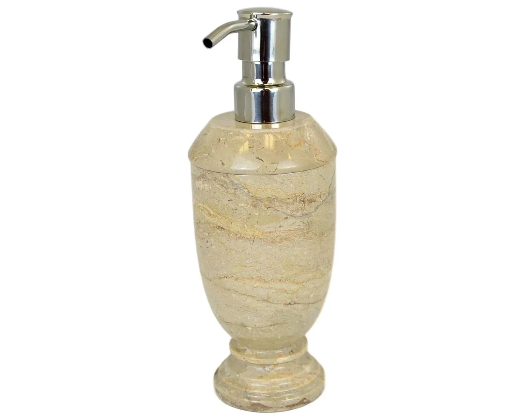 Recyclable Sahara Beige Marble Soap amp Lotion Dispenser Detailed