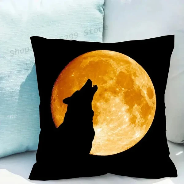 Reliable Wolf Moon Cushion Cover Contemporary