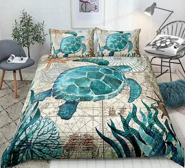 Efficient Sea Turtle Duvet Cover Exceptional