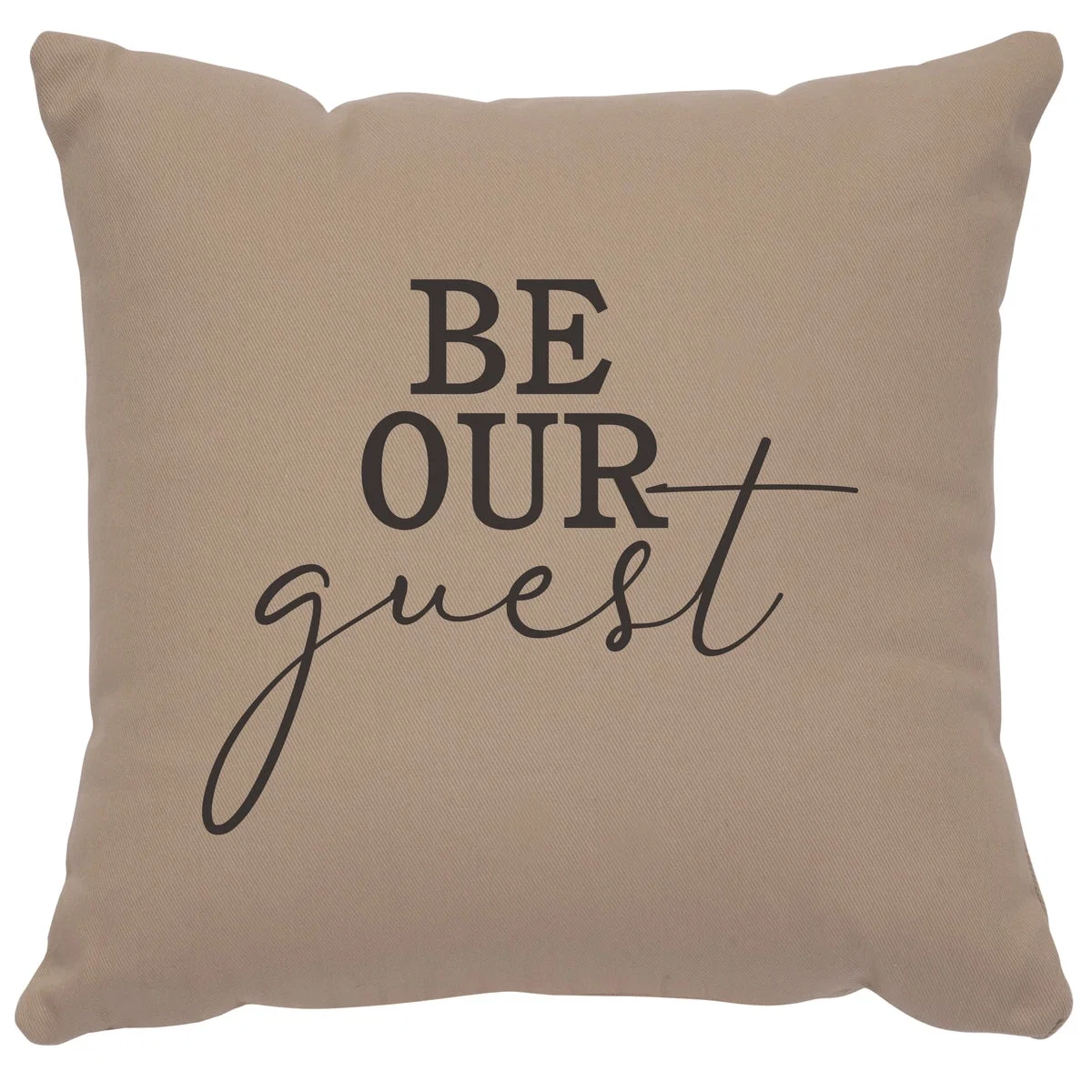 Detailed quot Be Our Guest quot Image Pillow – Cotton Alabaster Specialty