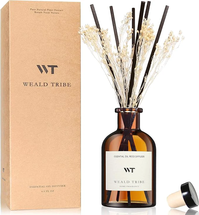 Stylish WEALD TRIBE Reed Diffuser Set for Bathroom Air Fresheners Oil Diffuser Sticks Authentic