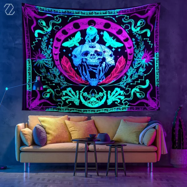 Premium Psychedelic Skull Tapestry Exclusive