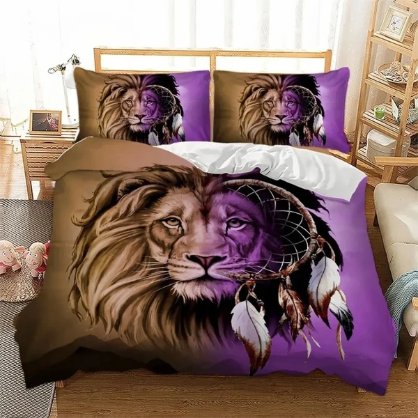 Clean Lion Dream Catcher Duvet Cover Enhanced