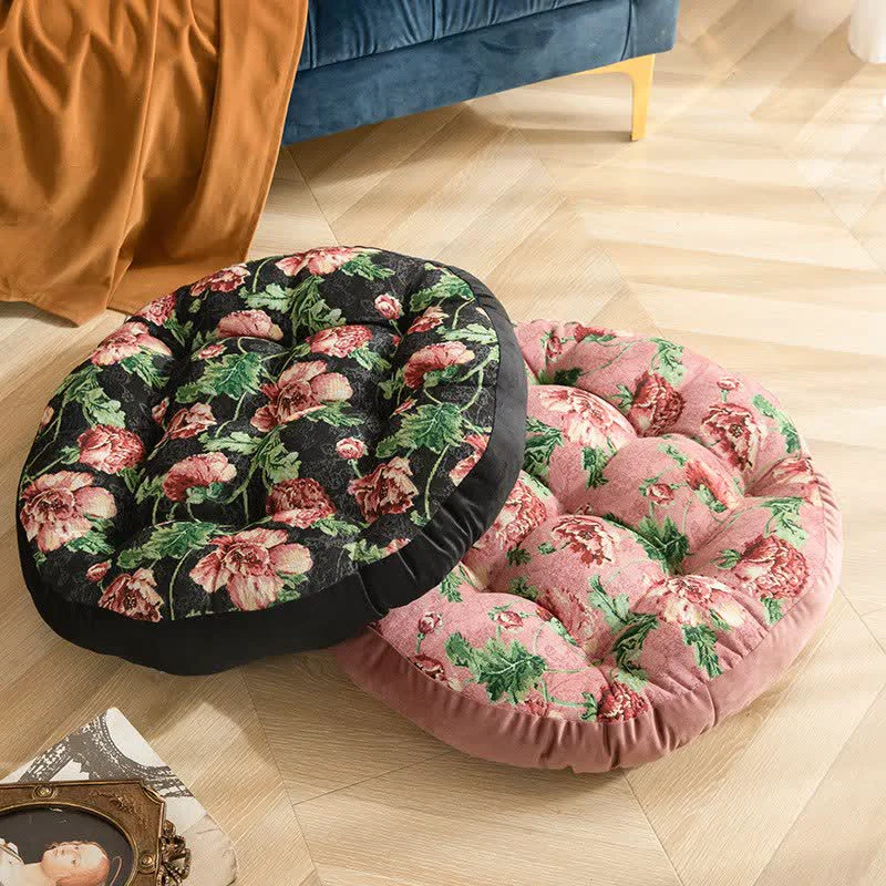 High-End Ownkoti Romantic Floral Floor Chair Cushion High-Performance