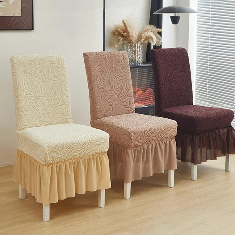 Enhanced Ownkoti Universal Stretch Jacquard Dining Chair Cover Smart
