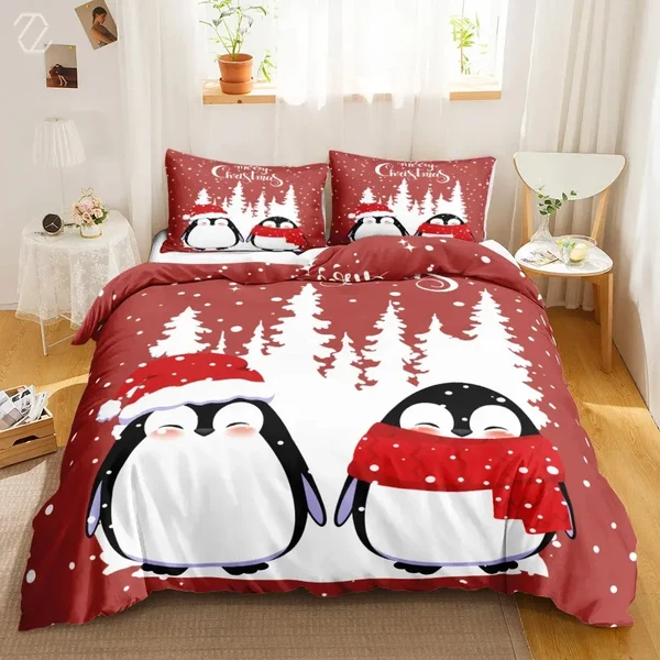 Premium Cartoon Penguin Duvet Cover Excellent