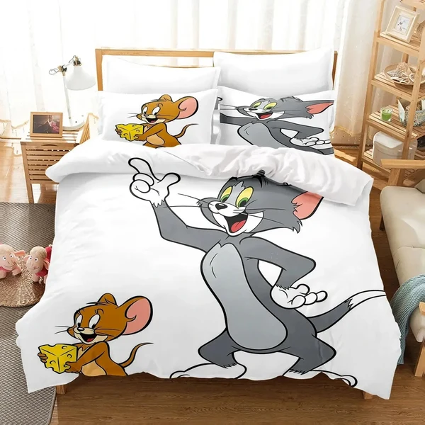 Fast Tom and Jerry Duvet Cover Sophisticated