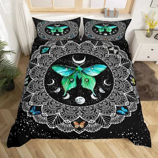 Superior Gothic Butterfly Duvet Cover Solid
