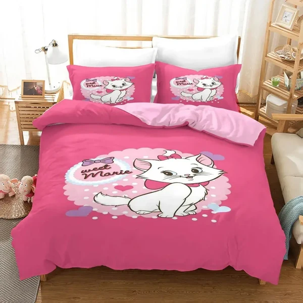 Secure 3D Marie Cat Duvet Cover Verified