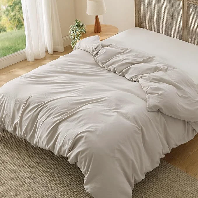 Exceptional Bedsure Duvet Cover Full Size Only – Prewashed Cotton-Like Polyester Extra Soft All Season Bedding Includes 1 Duvet Cover 80×90 Inches with Zipper Closure Linen Comforter Not Included World-Class