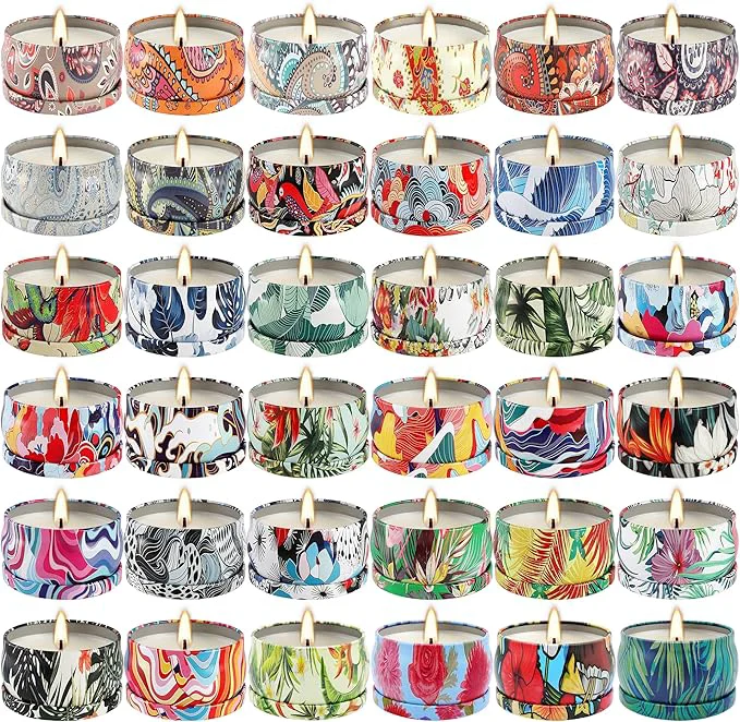 Trusted YOROXRG Scented Candles Gifts Set 36 Pack Soy Wax Travel Tin Jar Candles Elegant