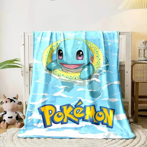 Sophisticated Pokemon Squirtle Throw Blanket Casual