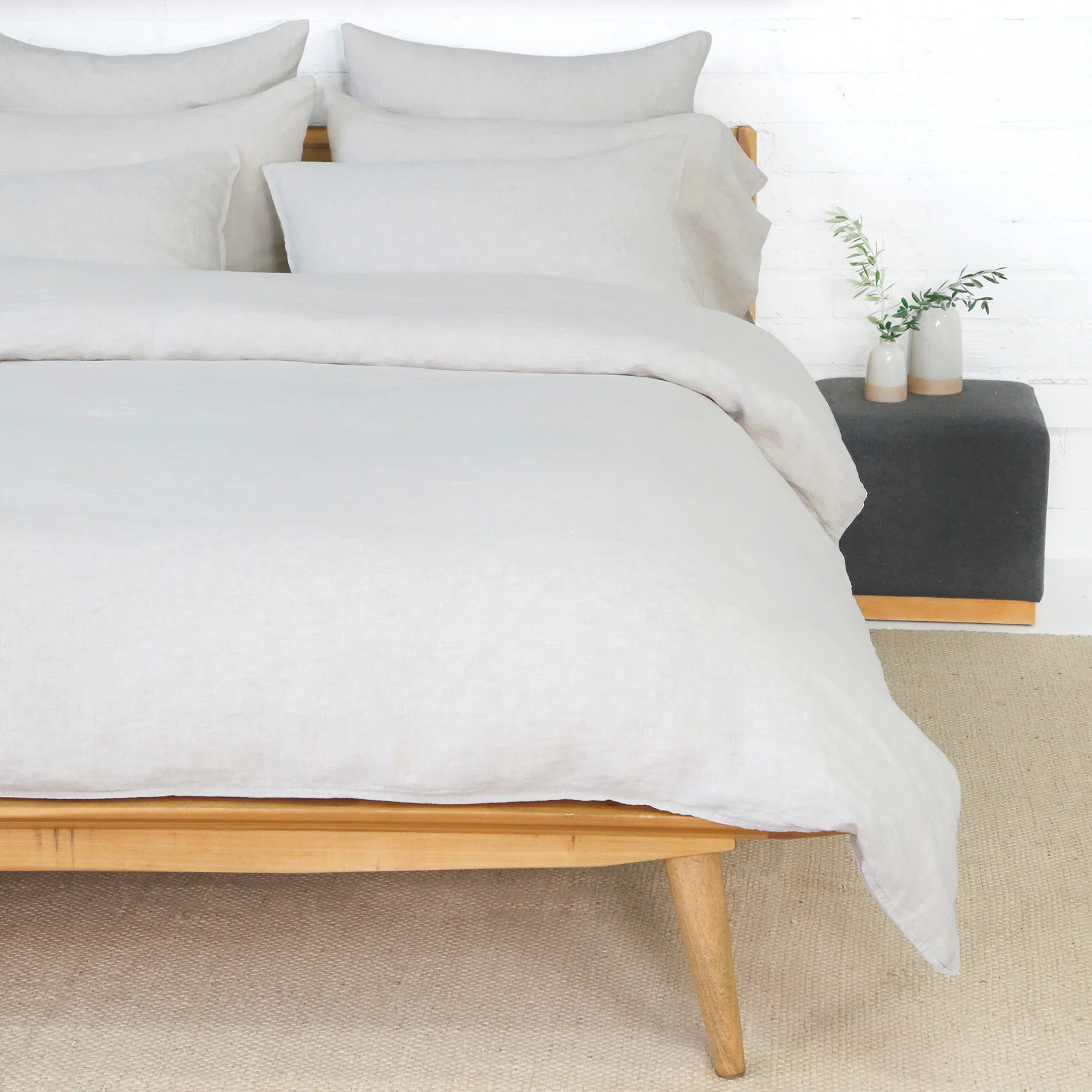 Natural Parker Linen King Duvet Set Flax Original