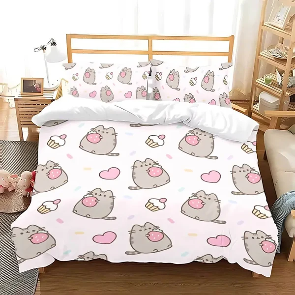 Casual Pusheen Cat Duvet Cover High-Quality