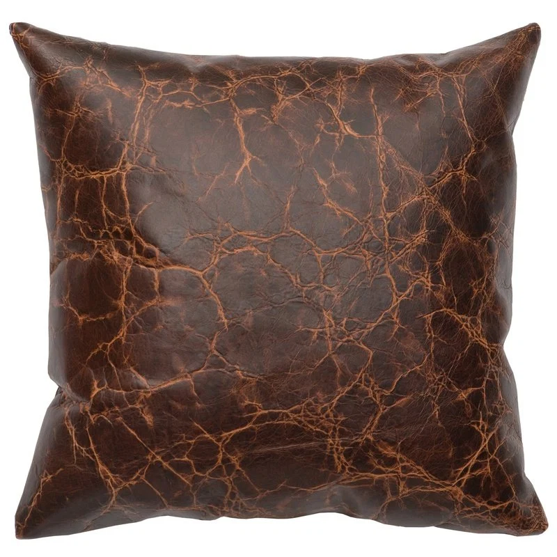 Proven Timberlake Maple Leather Pillow 16 quot x16 quot Detailed