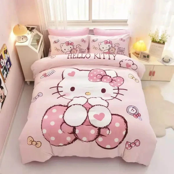 Genuine Pink Hello Kitty Cartoon Doona Cover High-End