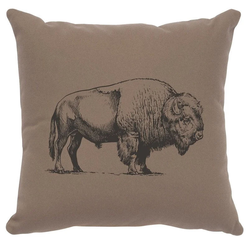 Reusable quot Buffalo quot Image Pillow 16×16 Premium Material