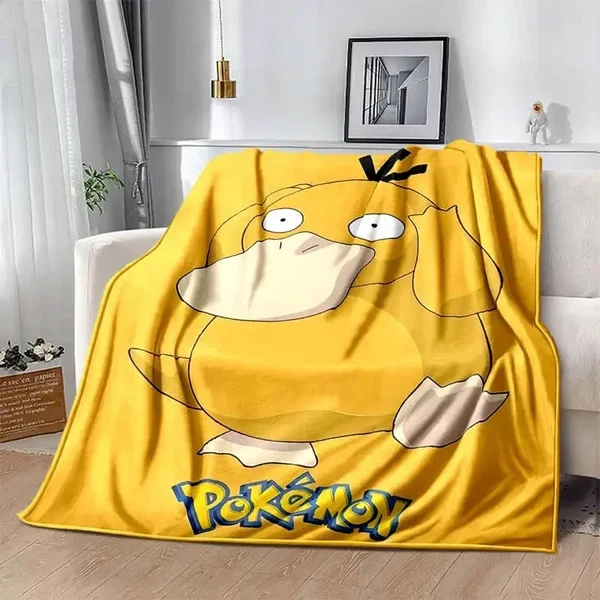 Optimized Psyduck Pokemon Throw Blanket Fine Crafted