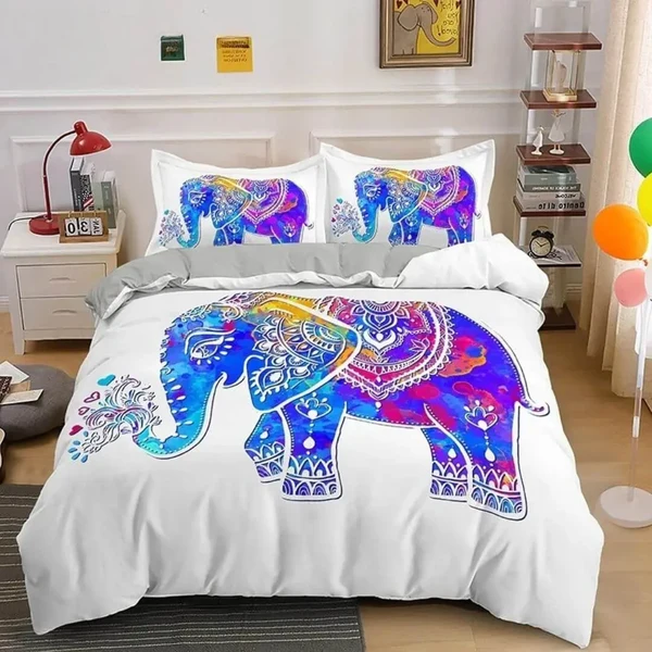 Crafted Bohemian Elephant Quilt Cover First-Class