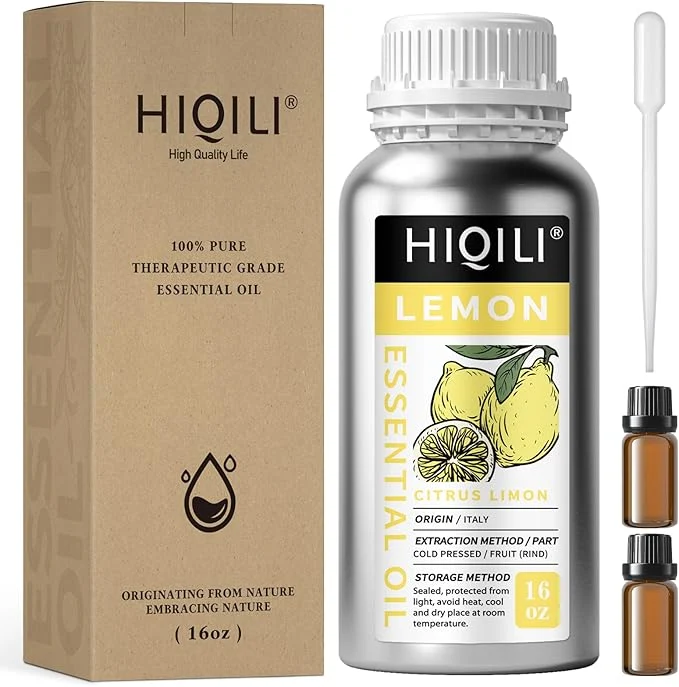 Flexible HIQILI Lemon Essential Oil for Cleaning Degreasing Household Use Skin Care Genuine