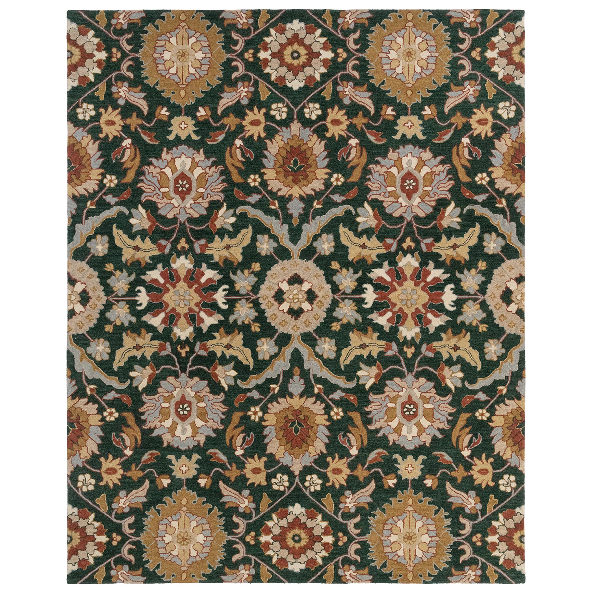 Stylish Azari Rug – Keshan Evergreen Natural
