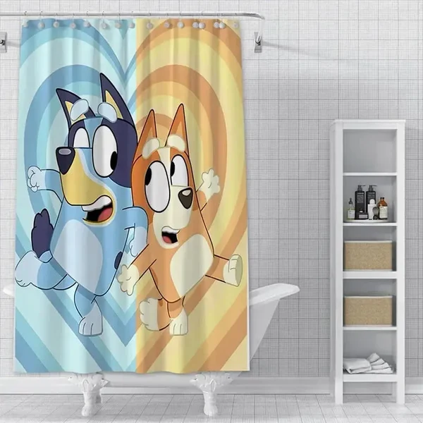 Easy-to-Use Bluey Shower Curtain Long-Lasting