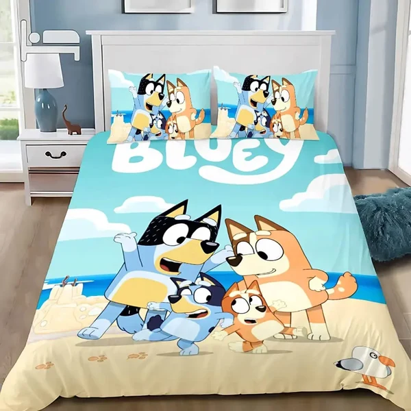Pure Bluey Family Cartoon Quilt Cover Next-Generation