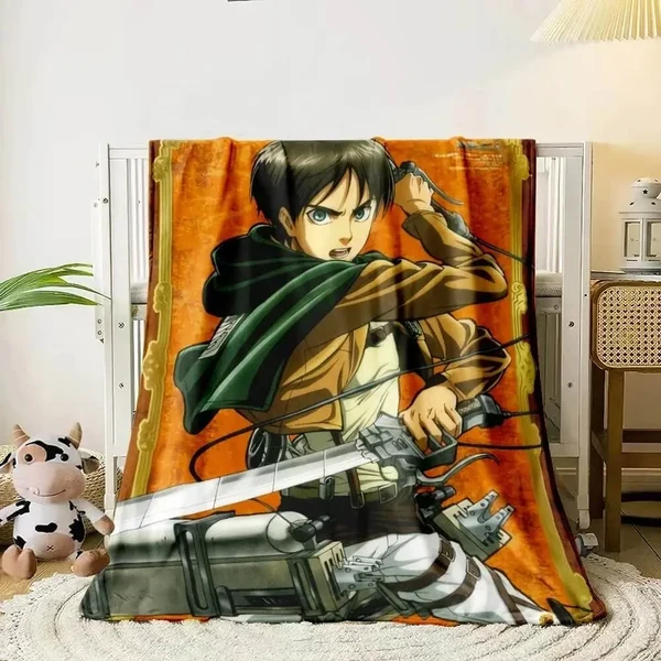 Genuine Anime Attack On Titan Eren Yeager Throw Blanket Elegant