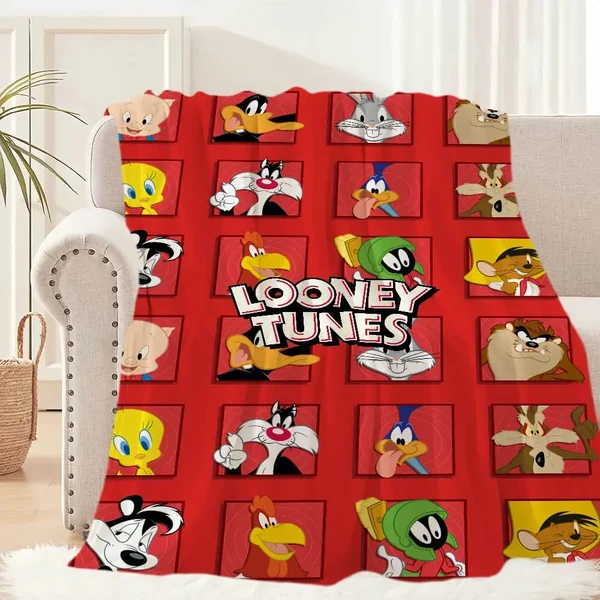 Certified Looney Tunes Cartoon Throw Blanket Detailed
