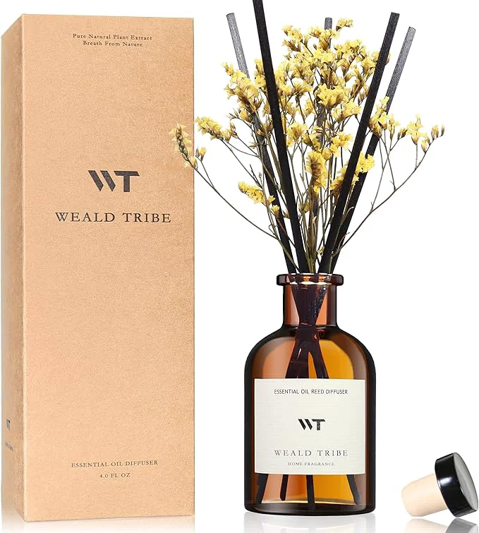 Reliable WEALD TRIBE Reed Diffuser Set for Bathroom Air Fresheners Oil Diffuser Sticks Responsible