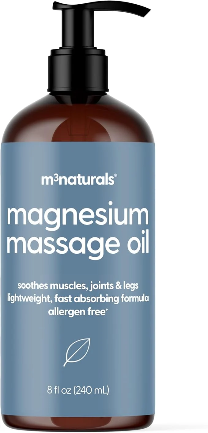 Environmentally Friendly Magnesium Massage Oil for Sore Muscles Joints and Leg Cramps Helps Superior