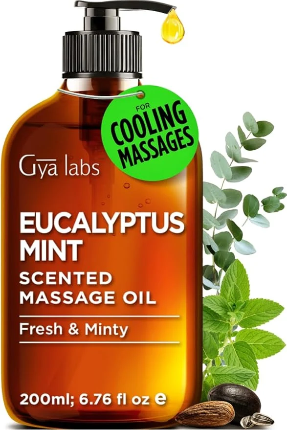 Recyclable Gya Labs Eucalyptus Mint Massage Oil Fine Crafted