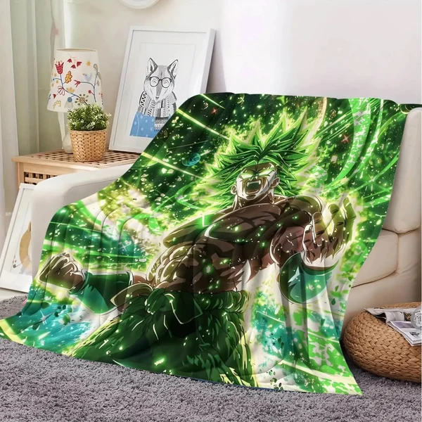 Verified Anime Dragon Ball Z Broly Throw Blanket Sustainable