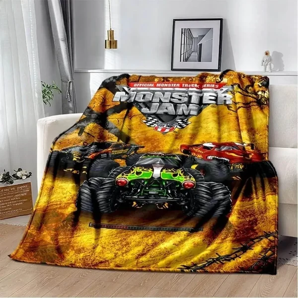 Certified 3D Monster Jam Truck Throw Blanket Official