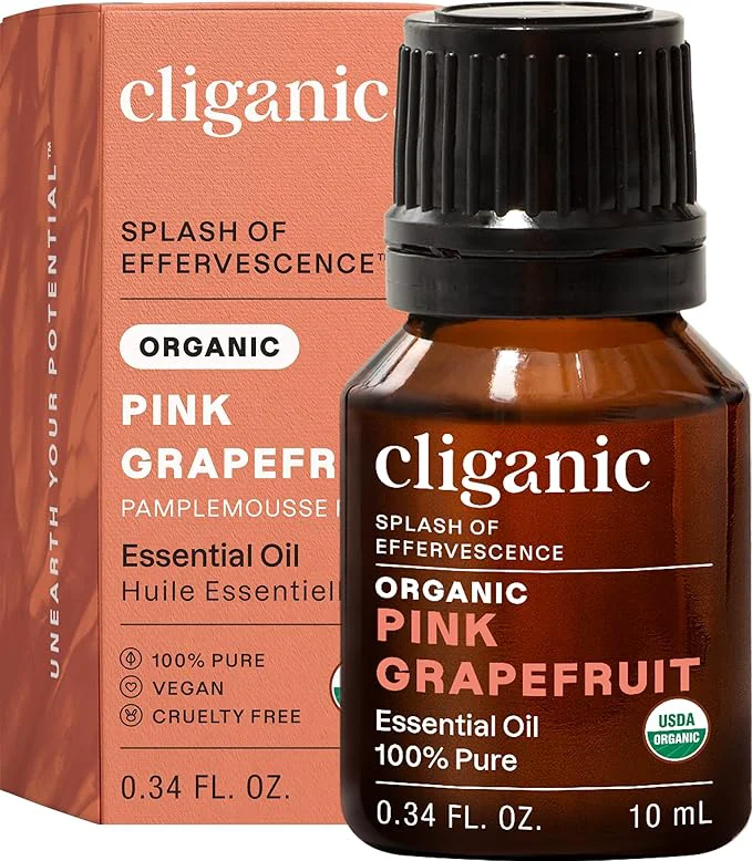 High-Grade Cliganic Organic Pink Grapefruit Essential Oil Pure Natural Reliable